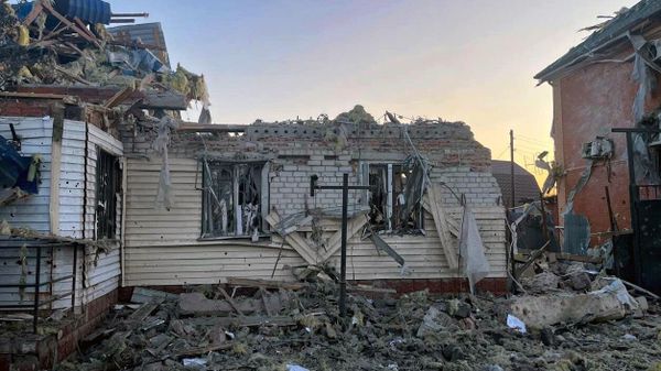 In this handout photo released by the Kursk Region Acting Governor Press Office, a view shows a building destroyed in a recent shelling by Ukrainian troops amid a cross-border attack on Russian territory, - Sputnik International