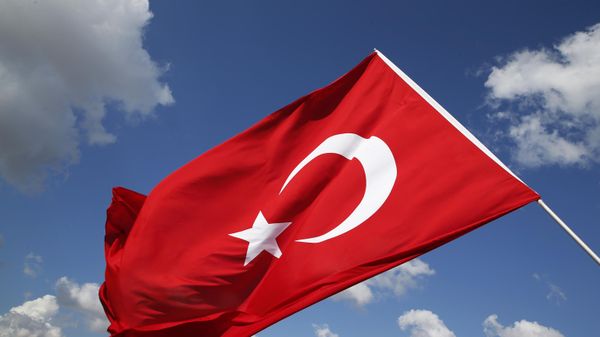 Supporters of Turkiye's opposition Republican People's Party (CHP), wave a Turkish flag as they gather for a rally in support of CHP Istanbul provincial chairwoman Canan Kaftancioglu, outside a court in Istanbul where she was standing trial, Thursday, July 18, 2019 - Sputnik International