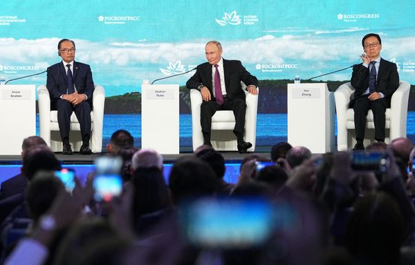 The three leaders discussed international issues, multilateral cooperation and regional development at the high-level session. - Sputnik International
