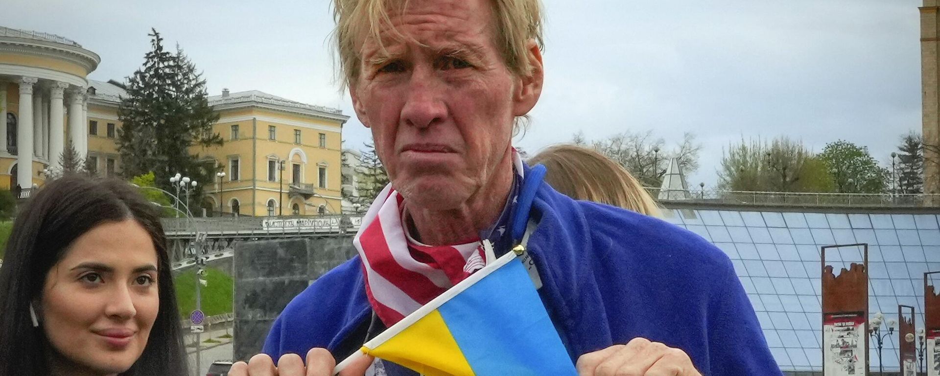 Ryan Wesley Routh takes part in a rally in central Kiev, Ukraine, Saturday, April 30, 2022 Ryan Wesley Routh takes part in a rally in central Kiev, Ukraine, Saturday, April 30, 2022 - Sputnik International, 1920, 16.09.2024