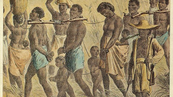 An undated photo of an illustrated depiction of slaves in captivity - Sputnik International