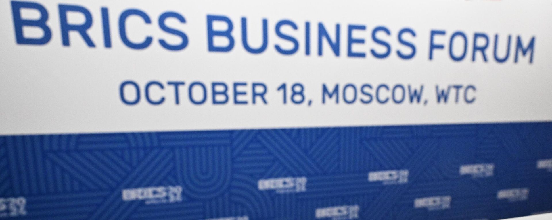 BRICS Pay promo card on display at the BRICS Business Forum in Moscow. October 18, 2024 BRICS Pay promo card on display at the BRICS Business Forum in Moscow. October 18, 2024 - Sputnik International, 1920, 18.10.2024