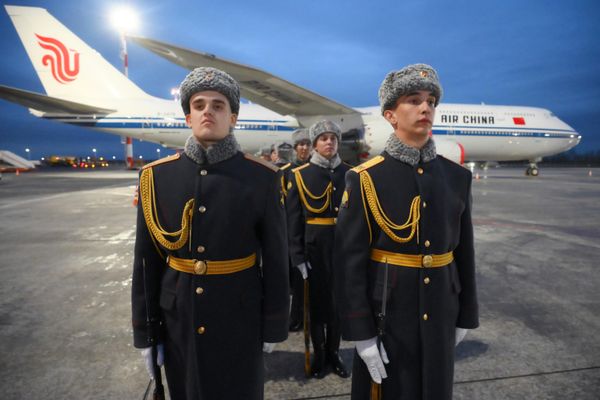 The plane of President of China Xi Jinping, who arrived in Kazan to take part in the 16th BRICS Summit. The plane of President of China Xi Jinping, who arrived in Kazan to take part in the 16th BRICS Summit. - Sputnik International