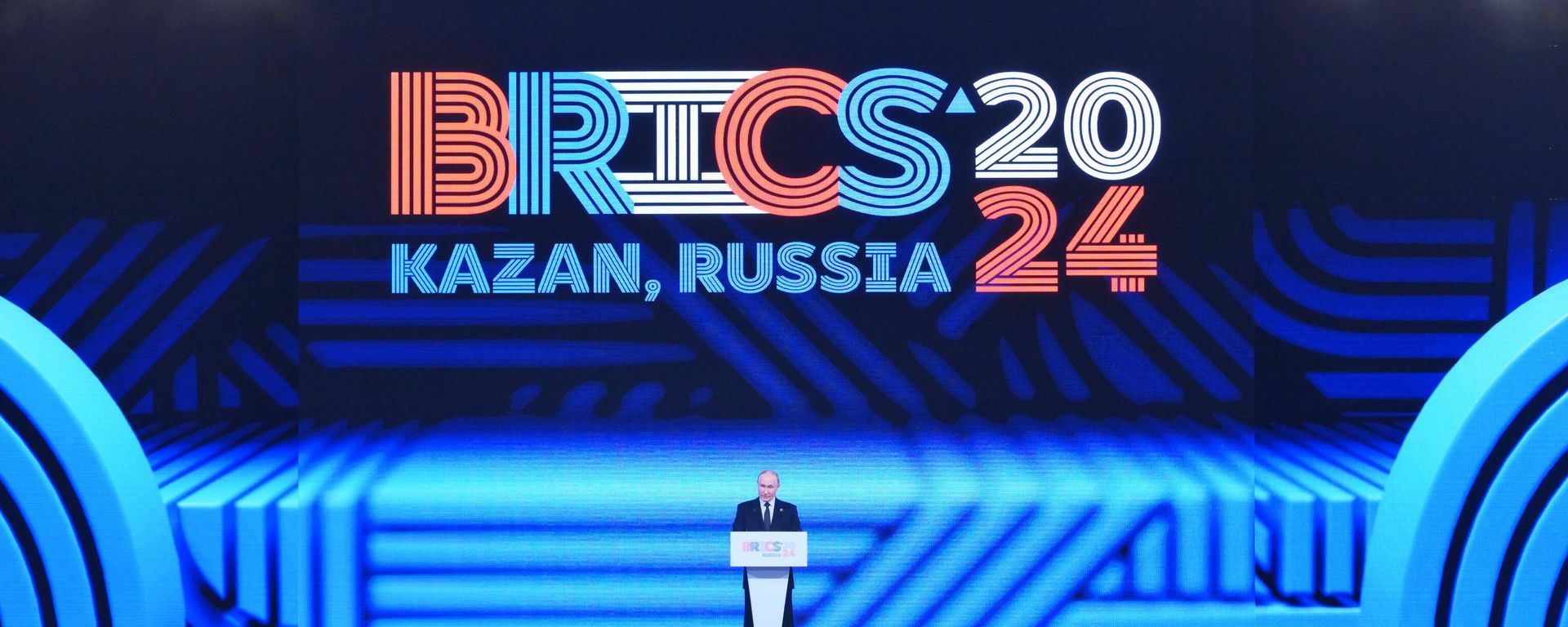 Russian President Vladimir Putin speaks at the 2024 BRICS summit in Russia's Kazan. File photo Russian President Vladimir Putin speaks at the 2024 BRICS summit in Russia's Kazan. File photo - Sputnik International, 1920, 27.10.2024