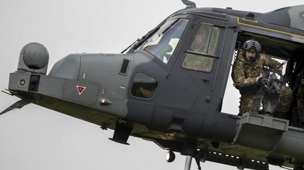 Солдат британской армии во время военных учений НАТО Пылающий меч 2022, Литва - Sputnik International