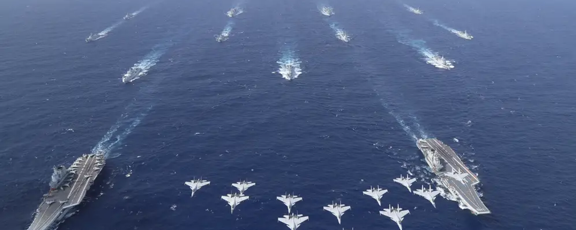 Massive Chinese naval drills featuring both of the PLAN's operational aircraft carriers. Image released October 31, 2024. - Sputnik International, 1920, 31.10.2024