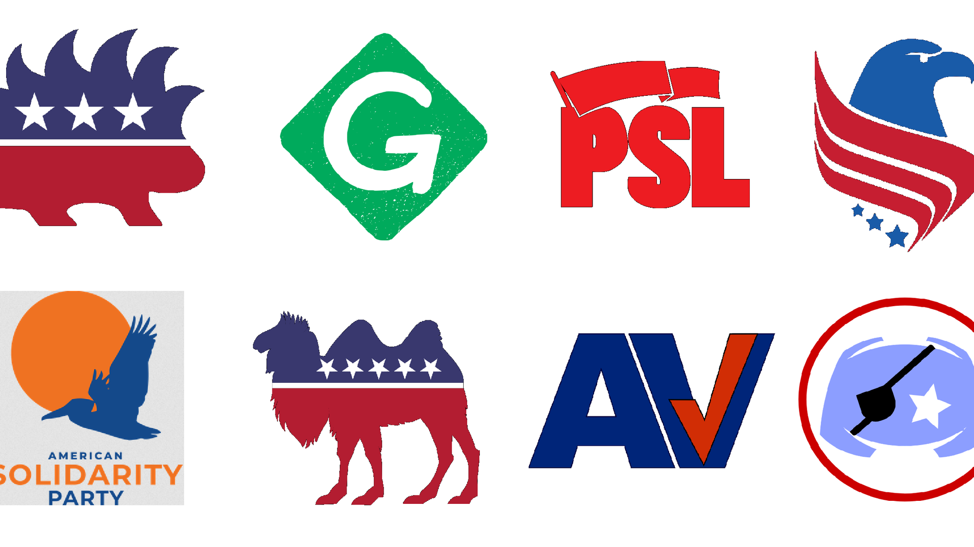 Logos associated with non-big-two US political parties - including the Libertarian Party, the Green Party, the Party for Socialism and Liberation, the Constitution Party, the American Solidarity Party, the Prohibition Party, the Approval Voting Party and the United States Pirate Party. Logos associated with non-big-two US political parties - including the Libertarian Party, the Green Party, the Party for Socialism and Liberation, the Constitution Party, the American Solidarity Party, the Prohibition Party, the Approval Voting Party and the United States Pirate Party. - Sputnik International, 1920, 05.11.2024