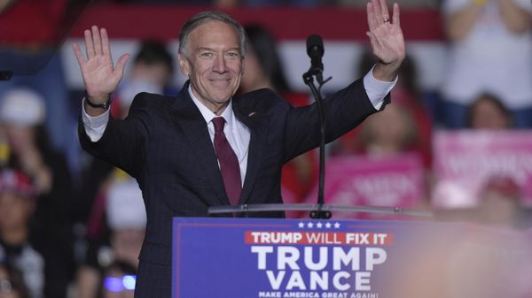 Former Secretary of State Mike Pompeo speaks before Republican presidential candidate former President Donald Trump at a campaign rally, Monday, Nov. 4, 2024. Former Secretary of State Mike Pompeo speaks before Republican presidential candidate former President Donald Trump at a campaign rally, Monday, Nov. 4, 2024. - Sputnik International