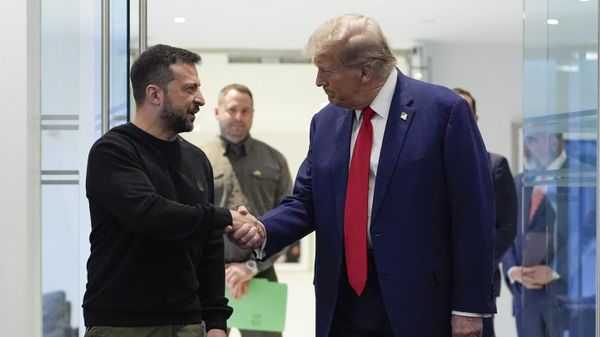 Then-Republican presidential nominee former President Donald Trump meets with Volodymyr Zelensky at Trump Tower, Friday, Sept. 27, 2024, in New York. Then-Republican presidential nominee former President Donald Trump meets with Volodymyr Zelensky at Trump Tower, Friday, Sept. 27, 2024, in New York. - Sputnik International