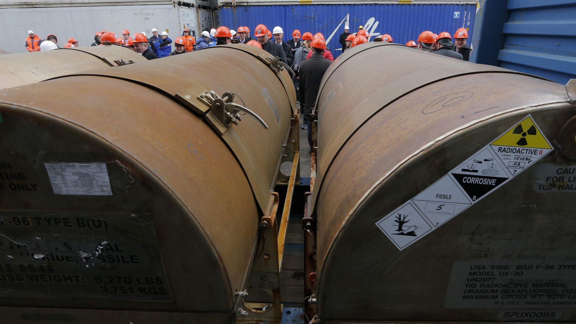 Containers with uranium, before they are loaded on a vessel, on a port in St. Petersburg, Russia, Thursday, Nov. 14, 2013. Containers with uranium, before they are loaded on a vessel, on a port in St. Petersburg, Russia, Thursday, Nov. 14, 2013. - Sputnik International, 1920, 16.11.2024