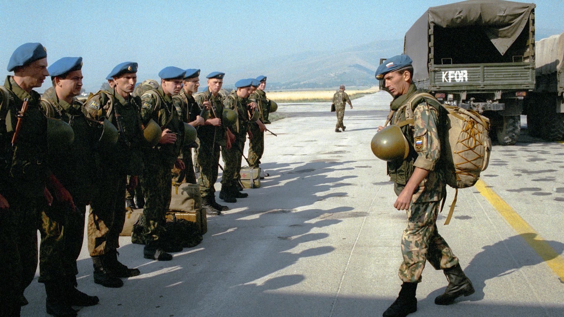 Russian peacekeepers deployed in Kosovo, July 1999. Russian peacekeepers deployed in Kosovo, July 1999. - Sputnik International, 1920, 25.11.2024