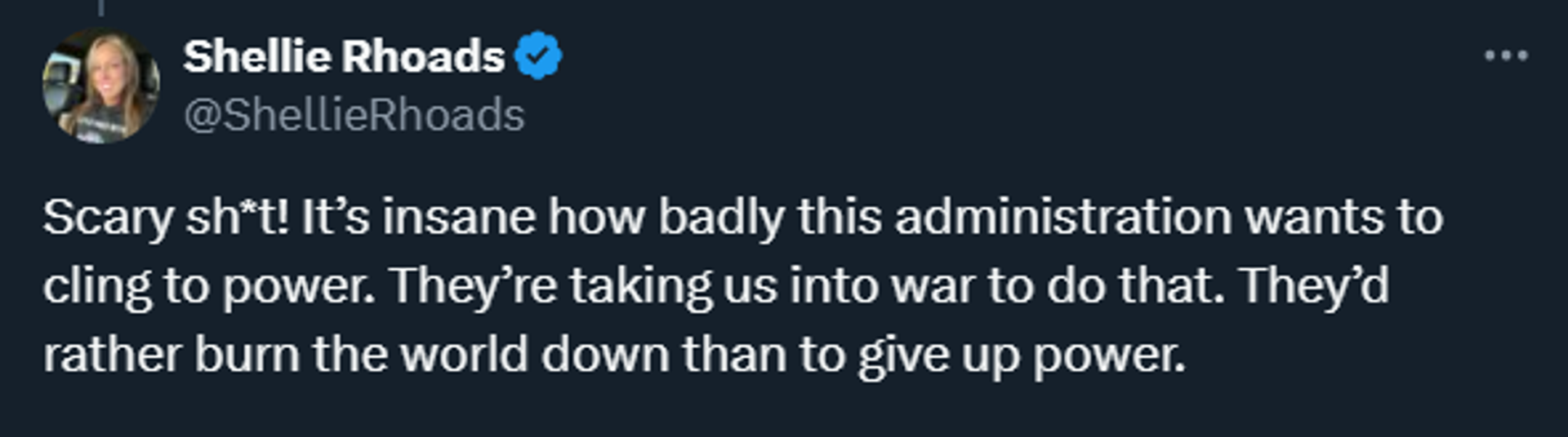 Scary sh*t! It’s insane how badly this administration wants to cling to power. They’re taking us into war to do that. They’d rather burn the world down than to give up power Scary sh*t! It’s insane how badly this administration wants to cling to power. They’re taking us into war to do that. They’d rather burn the world down than to give up power - Sputnik International, 1920, 27.11.2024