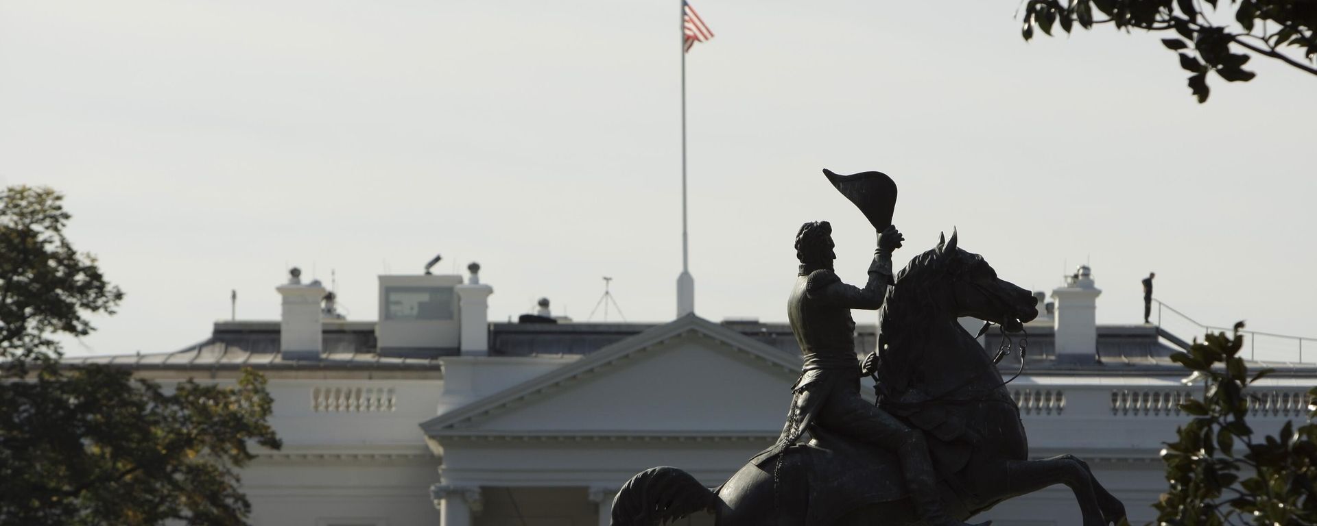Monument to President Andrew Jackson. Erected in Lafayette Square in front of the White House.  - Sputnik International, 1920, 28.04.2026