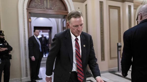 Rep. Paul Gosar, R-Ariz., one of a group of Republicans who voted against the bid by Rep. Kevin McCarthy, R-Calif., for House speaker, leaves the House chamber at the Capitol in Washington, DC. File photo. - Sputnik International