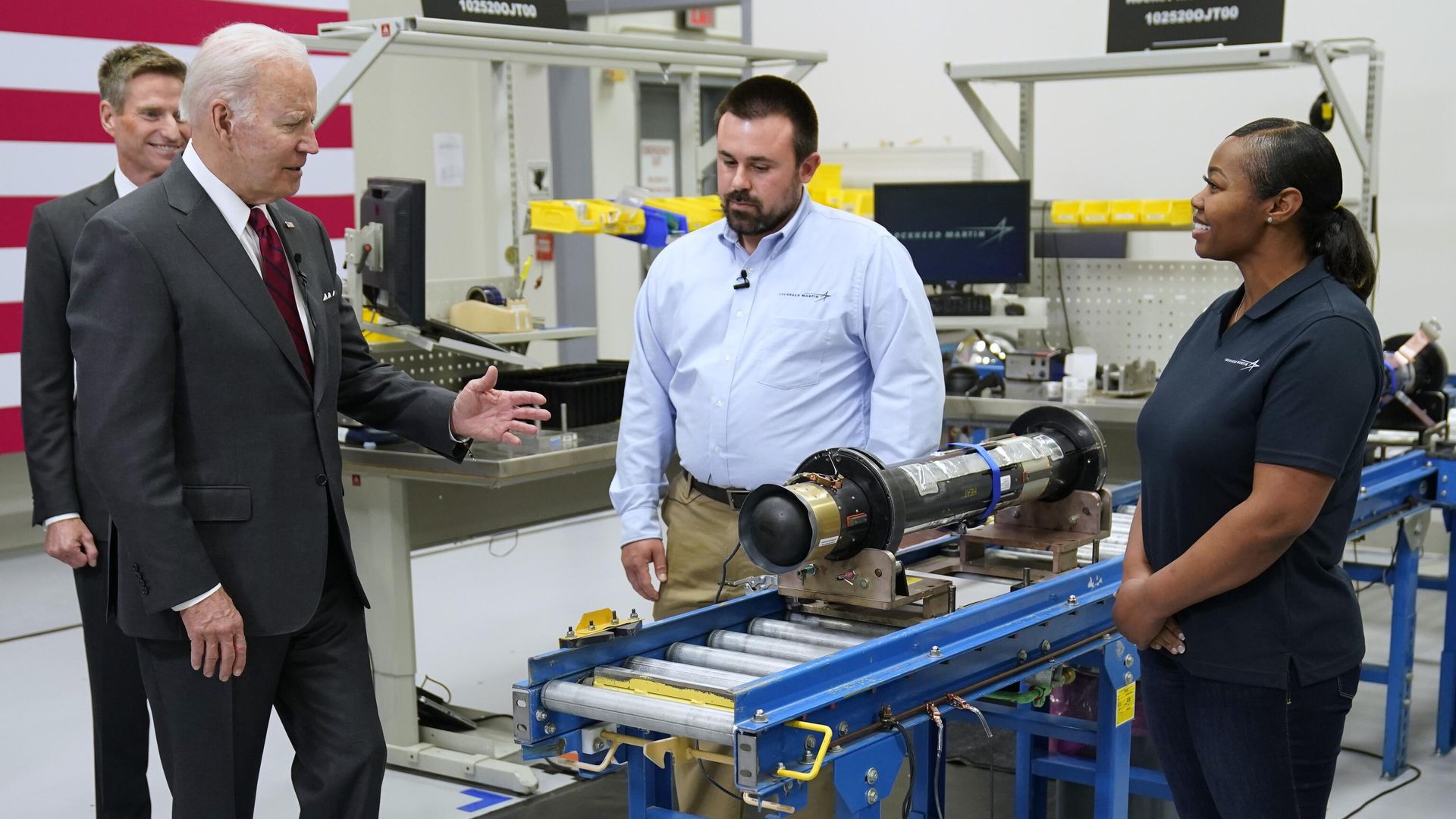 President Joe Biden speaks during tour of the Lockheed Martin Pike County Operations facility where Javelin anti-tank missiles are manufactured, Tuesday, May 3, 2022, in Troy, Ala. President Joe Biden speaks during tour of the Lockheed Martin Pike County Operations facility where Javelin anti-tank missiles are manufactured, Tuesday, May 3, 2022, in Troy, Ala. - Sputnik International, 1920, 02.12.2024