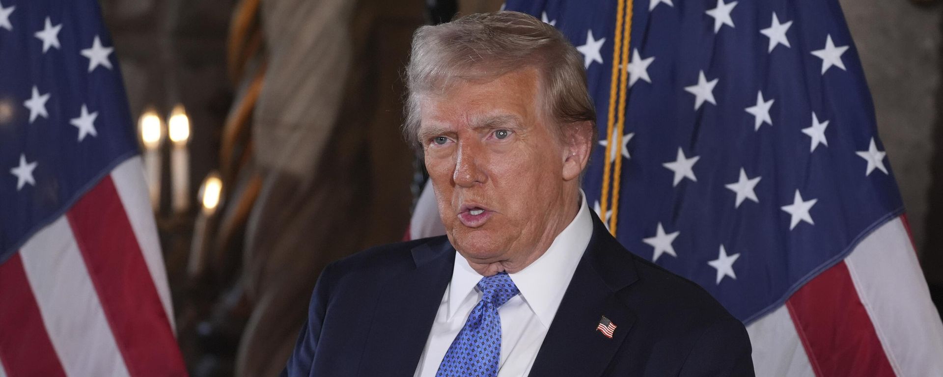 President-elect Donald Trump speaks during a news conference at Mar-a-Lago, Monday, Dec. 16, 2024. - Sputnik International, 1920, 04.01.2025