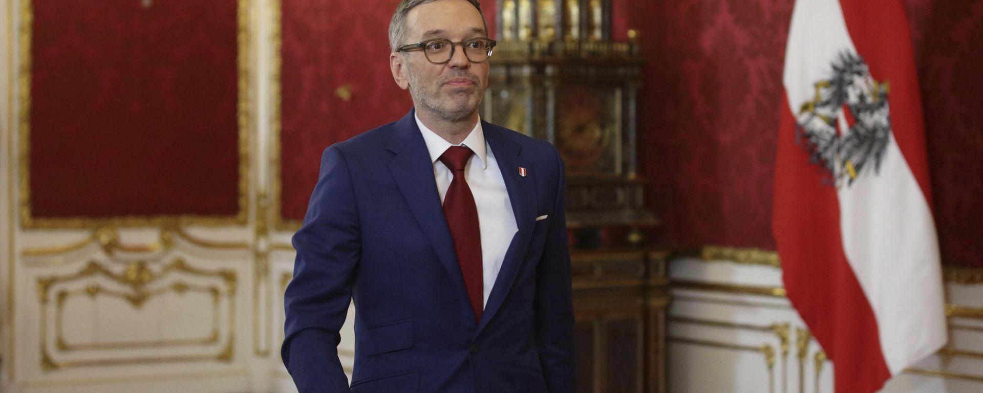 Head of the Freedom Party (FPOe) Herbert Kickl in Vienna, Austria, Monday, Jan. 06, 2025. Head of the Freedom Party (FPOe) Herbert Kickl in Vienna, Austria, Monday, Jan. 06, 2025. - Sputnik International, 1920, 10.01.2025