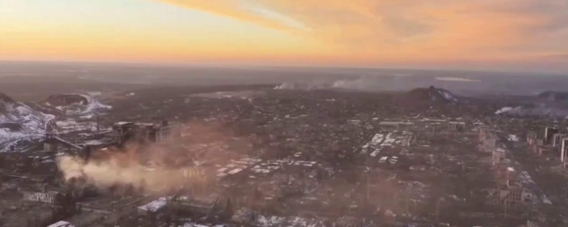 The view of liberated Dzerzhinsk (Toretsk). Screenshot from a video by Sputnik. The view of liberated Dzerzhinsk (Toretsk). Screenshot from a video by Sputnik. - Sputnik International, 1920, 07.02.2025