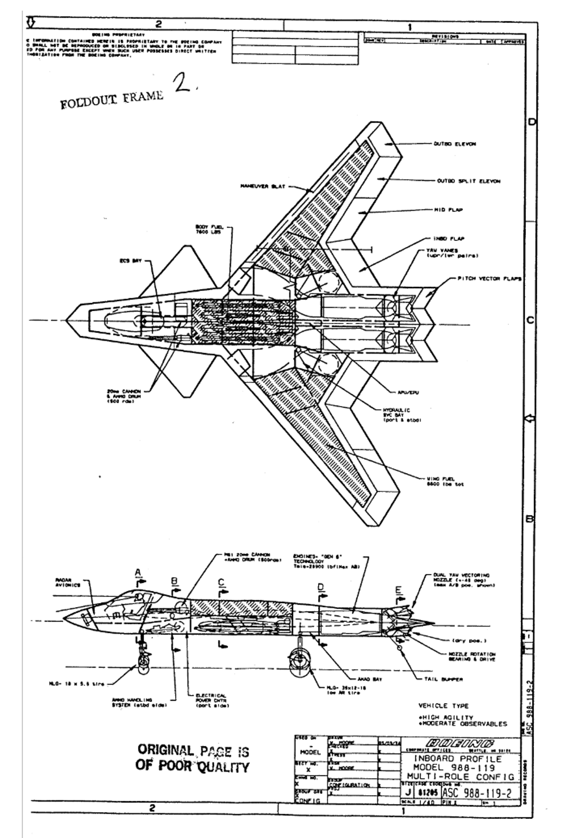 The 988-119 jet design by Boeing, featured in a 30-year-old NASA study. - Sputnik International, 1920, 24.03.2025