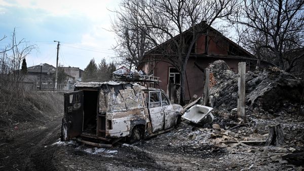 A view shows a destroyed car in the town of Sudzha, recaptured by Russian forces amid Russia's military operation in Ukraine, in Kursk region, Russia. A view shows a destroyed car in the town of Sudzha, recaptured by Russian forces amid Russia's military operation in Ukraine, in Kursk region, Russia. - Sputnik International
