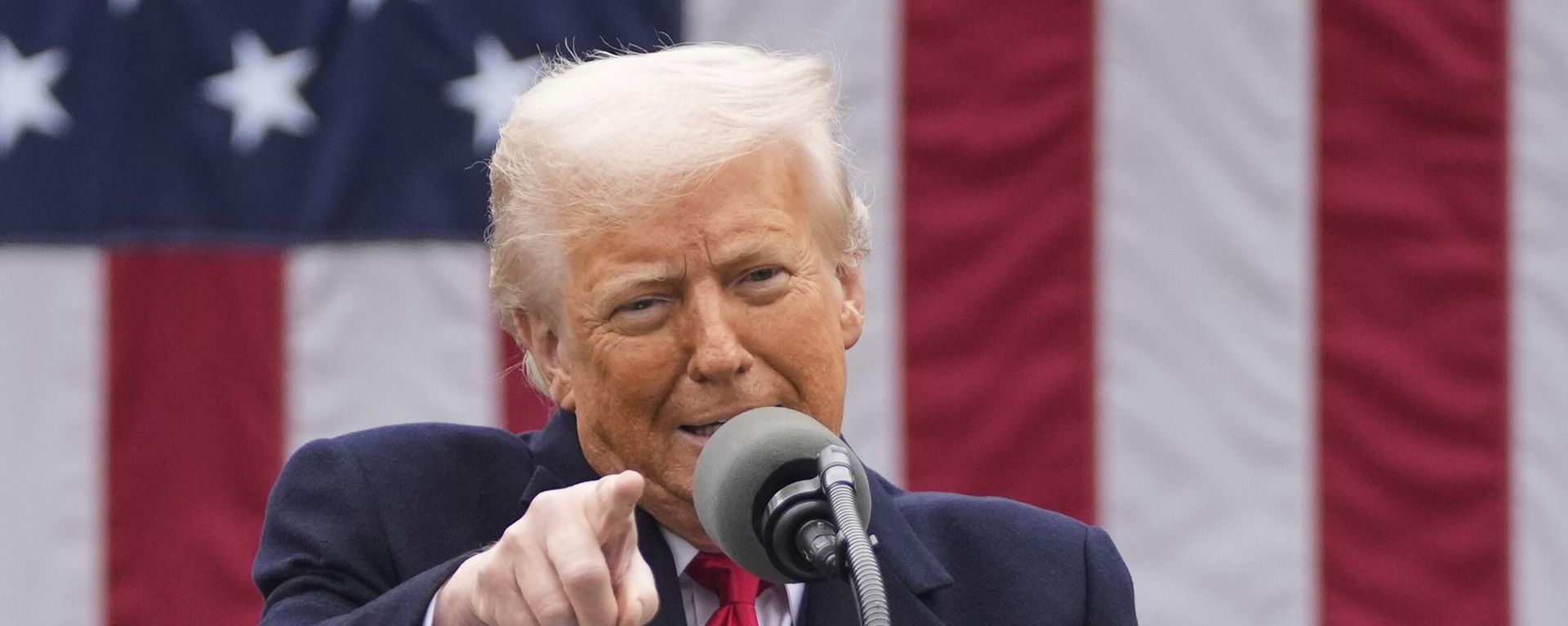 US President Donald Trump speaks during an event to announce new tariffs in the Rose Garden at the White House, Wednesday, April 2, 2025, in Washington. - Sputnik International, 1920, 29.04.2025