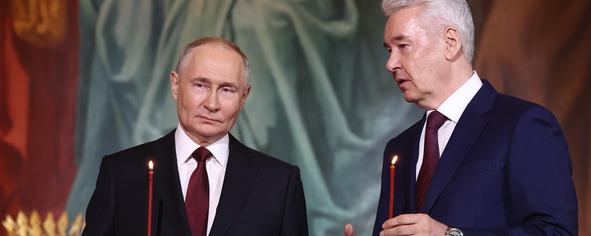 Putin attends Easter Night Service at Christ the Savior Cathedral - Sputnik International, 1920, 20.04.2025