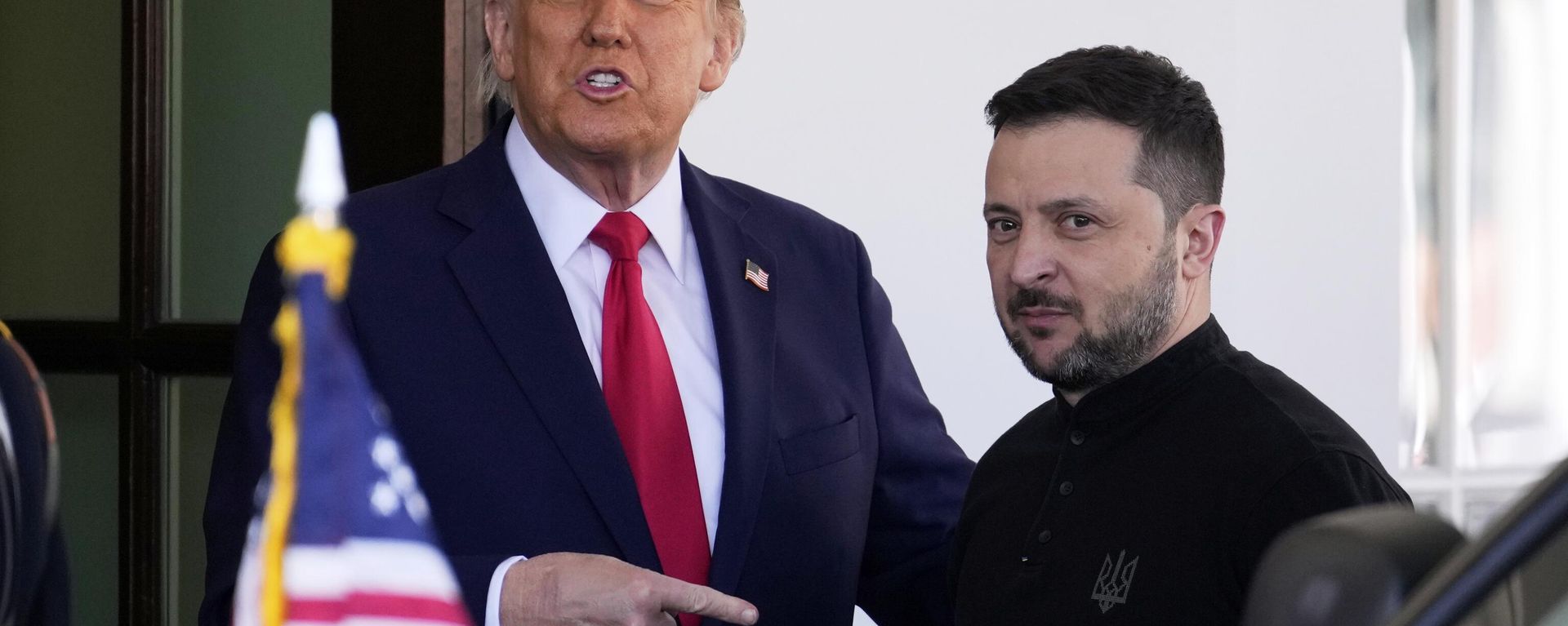 President Donald Trump welcomes Ukraine's Volodymyr Zelensky at the White House in Washington, Friday, Feb. 28, 2025. President Donald Trump welcomes Ukraine's Volodymyr Zelensky at the White House in Washington, Friday, Feb. 28, 2025. - Sputnik International, 1920, 09.12.2025