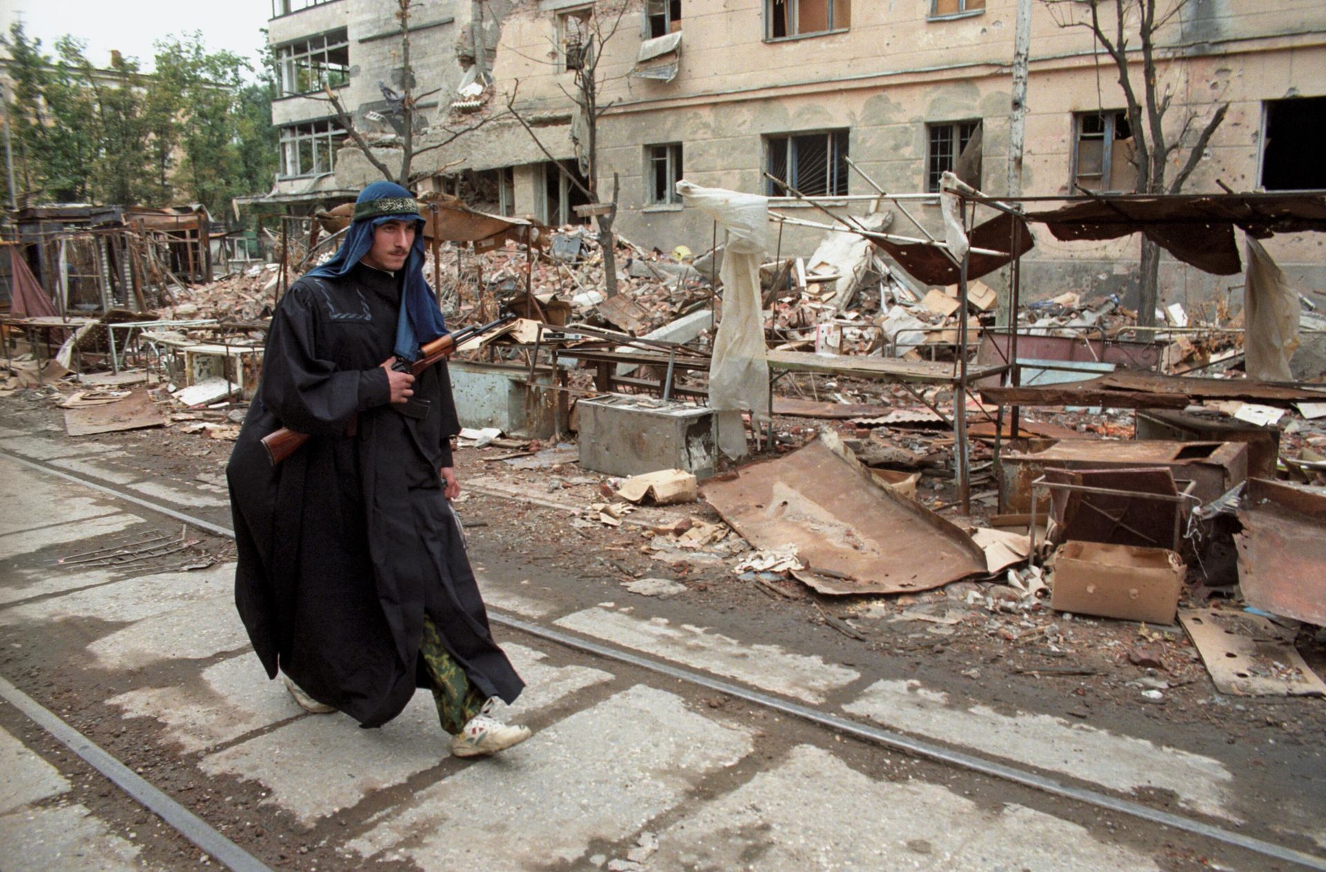 Chechen conflict 1994-1996. Destroyed city center of Grozny. - Sputnik International, 1920, 07.05.2025