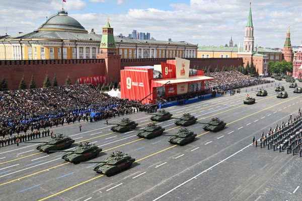 T-90M Proryv tanks on Red Square in Moscow during the military parade dedicated to the 80th anniversary of Victory in the Great Patriotic War. T-90M Proryv tanks on Red Square in Moscow during the military parade dedicated to the 80th anniversary of Victory in the Great Patriotic War. - Sputnik International