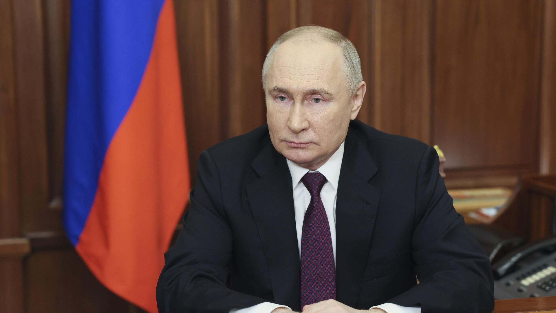 Russian President Vladimir Putin addresses voters in the 2024 presidential election at the Kremlin, in Moscow, Russia, Thursday, March 21, 2024 Russian President Vladimir Putin addresses voters in the 2024 presidential election at the Kremlin, in Moscow, Russia, Thursday, March 21, 2024 - Sputnik International, 1920, 28.05.2025