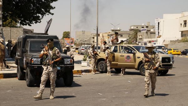 Libyan army forces and vehicles are stationed in a street in the country’s capital of Tripoli on Friday, July 22 2022 - Sputnik International