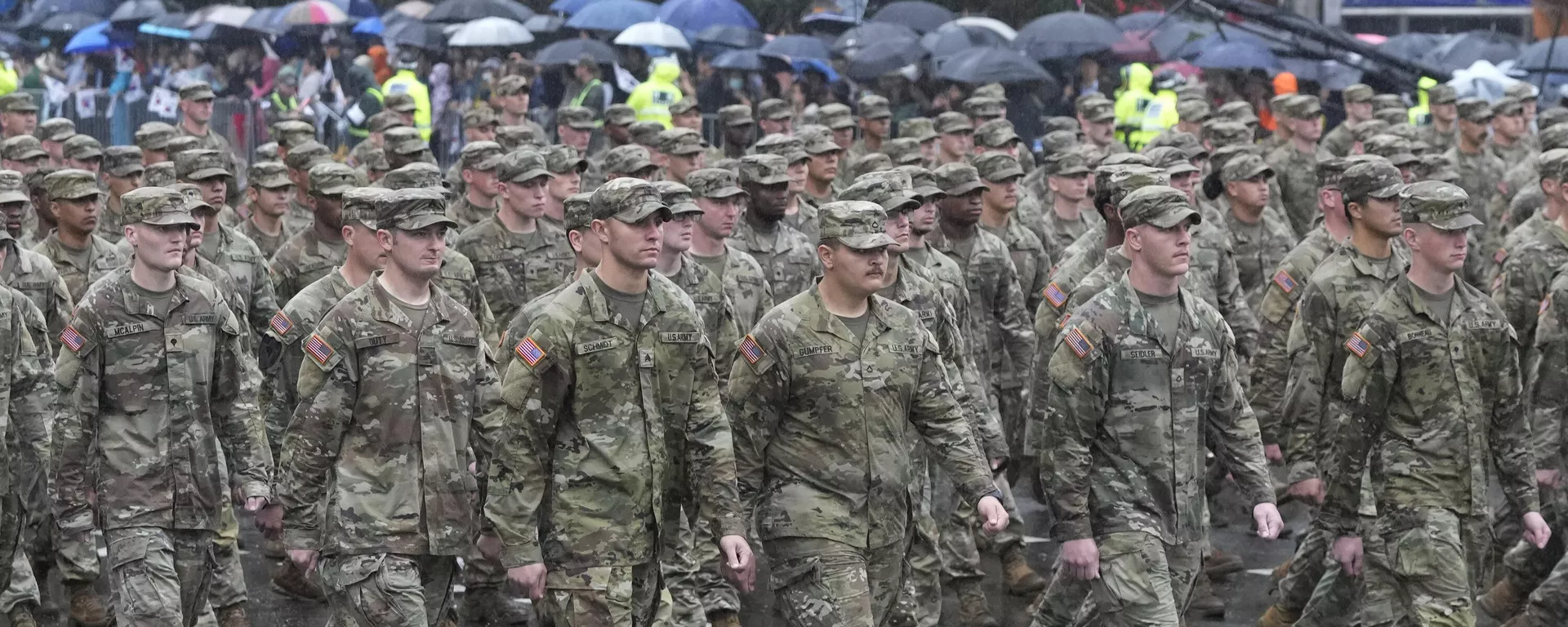 US Army soldiers take part in a parade during the 75th South Korea Armed Forces Day ceremony in Seoul, South Korea, Tuesday, Sept. 26, 2023 - Sputnik International, 1920, 19.08.2026