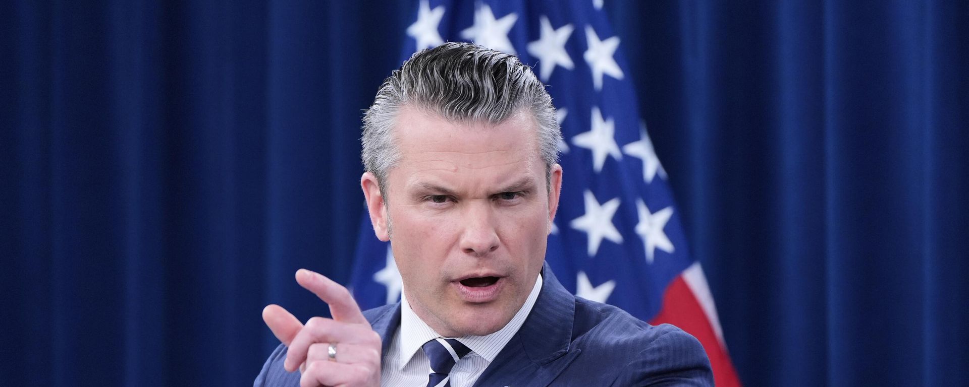 US Defense Secretary Pete Hegseth speaks during a news conference at the Pentagon in Washington, Sunday, June 22, 2025. - Sputnik International, 1920, 20.03.2026
