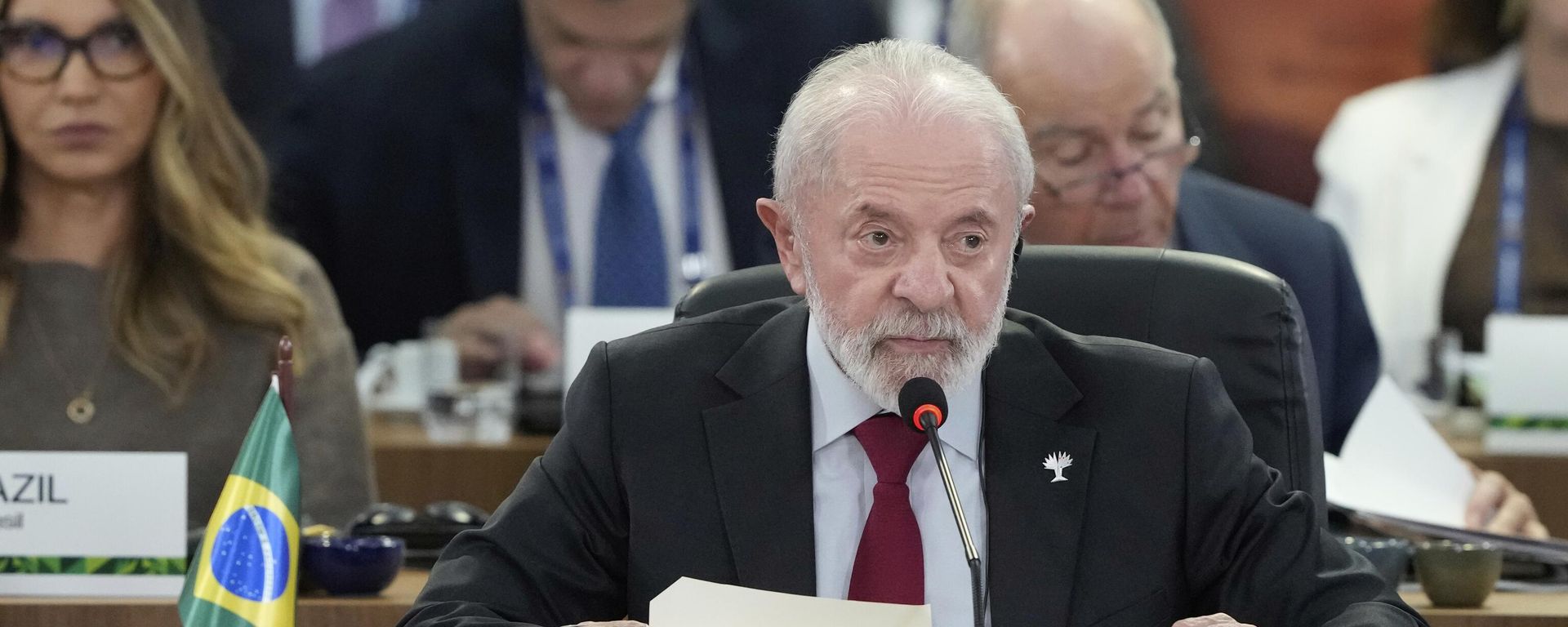 Brazilian President Luiz Inacio Lula da Silva speaks during the 17th annual BRICS summit in Rio de Janeiro, Sunday, July 6, 2025 Brazilian President Luiz Inacio Lula da Silva speaks during the 17th annual BRICS summit in Rio de Janeiro, Sunday, July 6, 2025 - Sputnik International, 1920, 07.09.2025