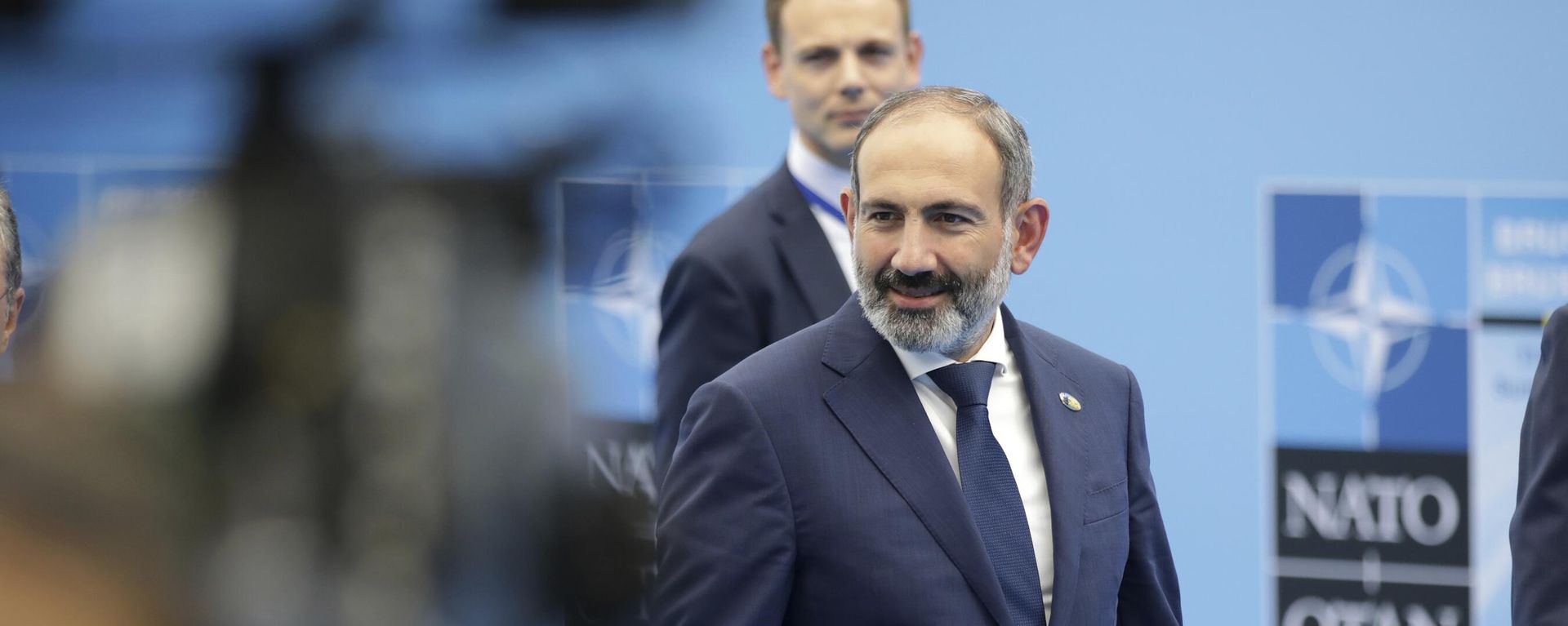 Armenian Prime Minister Nikol Pashinyan arrives for NATO partner nations meeting during a summit of heads of state and government at NATO headquarters in Brussels. File photo. - Sputnik International, 1920, 31.07.2025