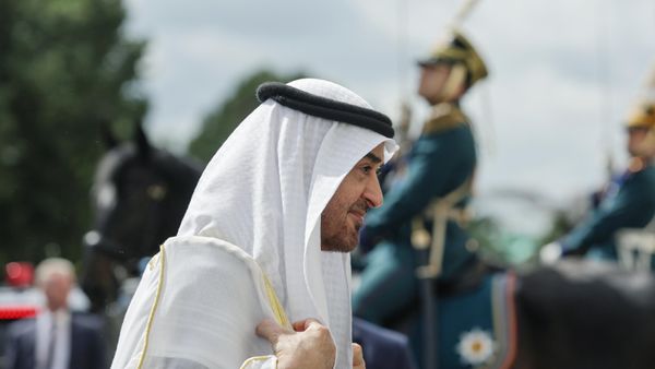 UAE President Mohamed bin Zayed Al Nahyan arrived in the Kremlin for a meeting with Russian President Vladimir Putin. - Sputnik International