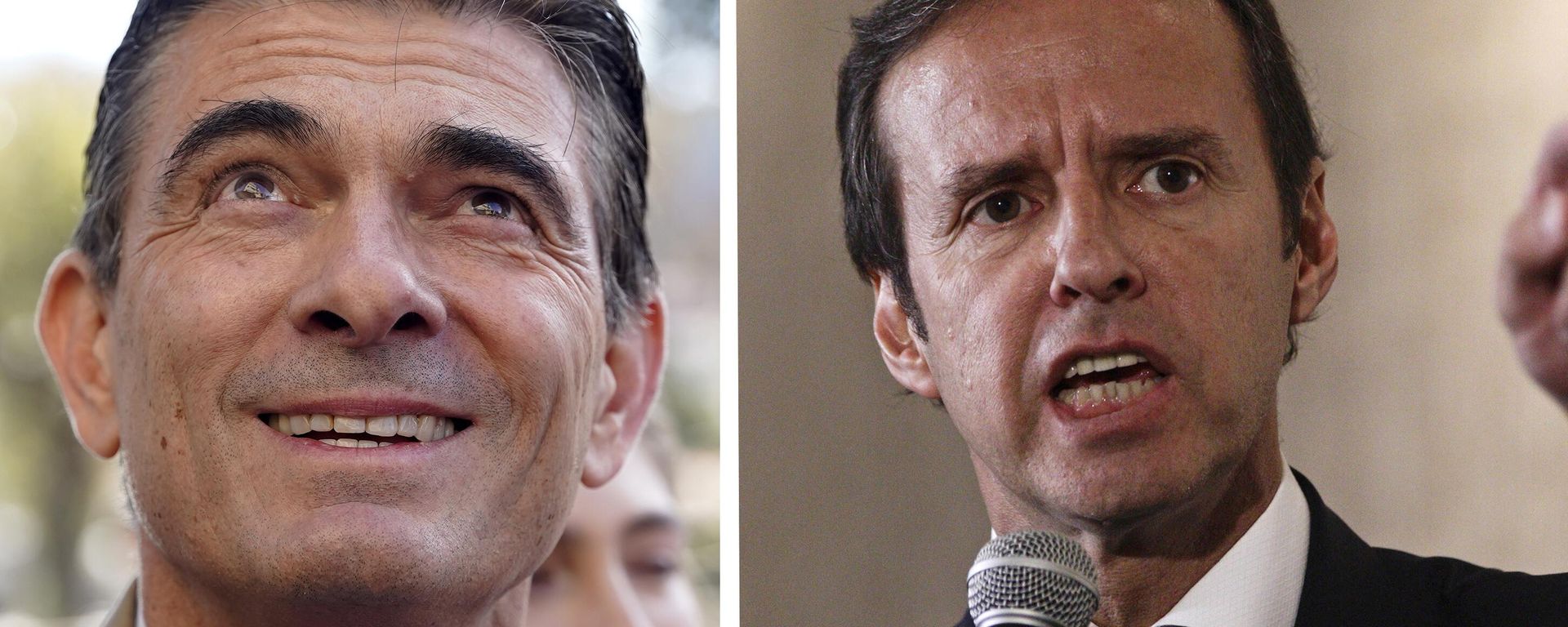 This combination photo shows presidential candidates Rodrigo Paz, left and Bolivia's former President Jorge Quiroga, right - Sputnik International, 1920, 18.08.2025