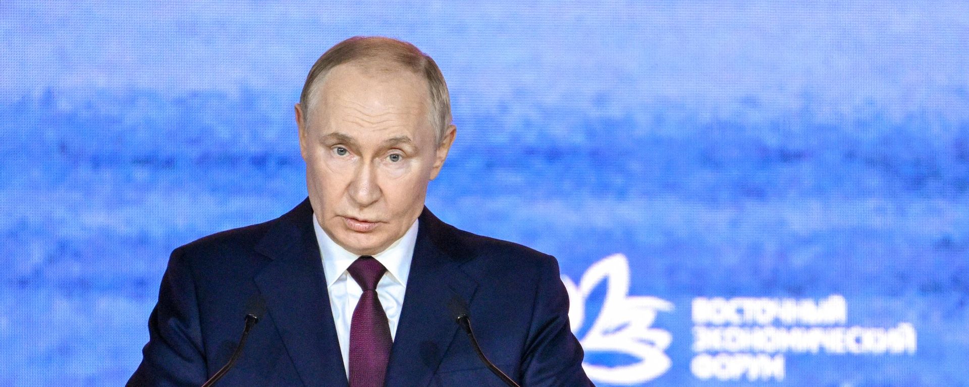 Russian President Vladimir Putin at the plenary session of the 2025 Eastern Economic Forum. Russian President Vladimir Putin at the plenary session of the 2025 Eastern Economic Forum. - Sputnik International, 1920, 05.09.2025