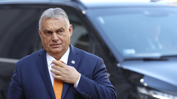 Hungary's Prime Minister Viktor Orban arrives for an EU summit at the Egmont Palace in Brussels, Monday, Feb. 3, 2025. - Sputnik International