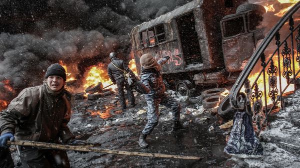 Participants of the rallies in support of Ukraine's European integration in Kiev. - Sputnik International