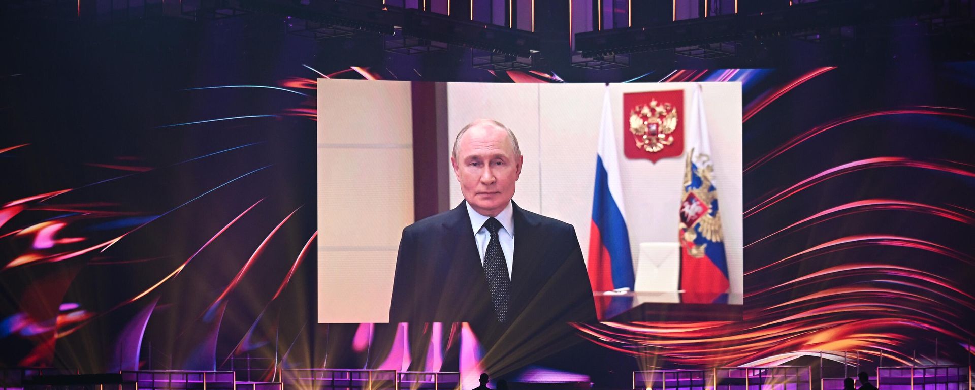 Russian President Vladimir Putin's video address to the participants of the Intervision International Music Competition in Moscow. Russian President Vladimir Putin's video address to the participants of the Intervision International Music Competition in Moscow. - Sputnik International, 1920, 20.09.2025