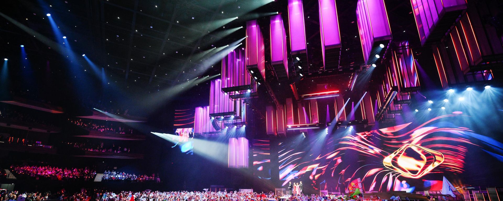 Guests attend the Intervision International Song Contest at the Live Arena Concert Hall in Moscow, Russia. Guests attend the Intervision International Song Contest at the Live Arena Concert Hall in Moscow, Russia. - Sputnik International, 1920, 20.09.2025
