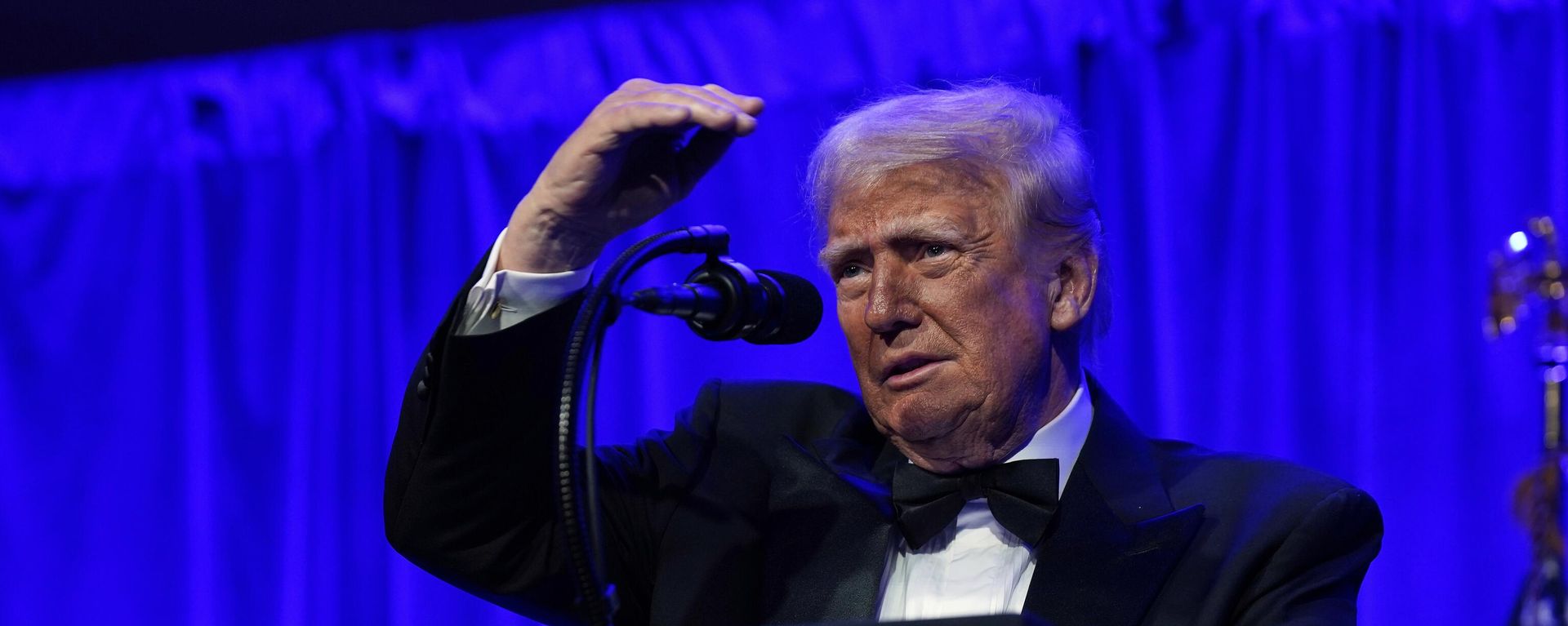 President Donald Trump speaks during the American Cornerstone Institute's Founder's Dinner at George Washington's Mount Vernon estate in Mount Vernon, Va., Saturday, Sept. 20, 2025 President Donald Trump speaks during the American Cornerstone Institute's Founder's Dinner at George Washington's Mount Vernon estate in Mount Vernon, Va., Saturday, Sept. 20, 2025 - Sputnik International, 1920, 25.09.2025