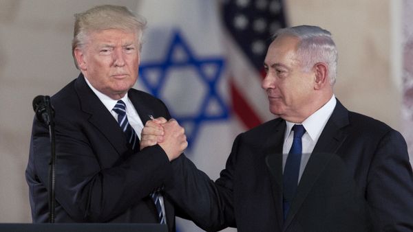Президент США Дональд Трамп и премьер-министр Израиль Биньямин Нетаньяху на встрече в Иерусалиме. Архивное фото - Sputnik International