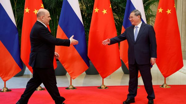 Russian Prime Minister Mikhail Mishustin and Chinese Premier Li Qiang - Sputnik International