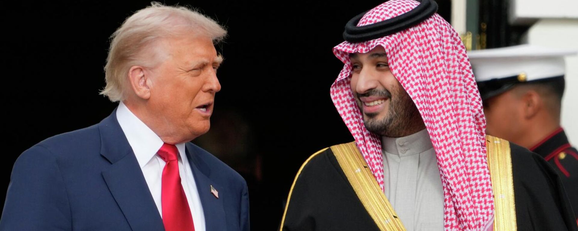 President Donald Trump welcomes Saudi Arabia's Crown Prince Mohammed bin Salman to the White House, Tuesday, Nov. 18, 2025, in Washington - Sputnik International, 1920, 23.07.2026