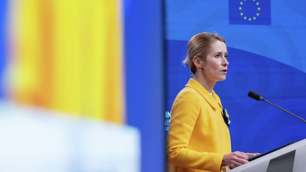 European Union foreign policy chief Kaja Kallas speaks during a media conference after the EU Indo-Pacific Ministerial Forum meeting at the European Council building in Brussels, Friday. - Sputnik International
