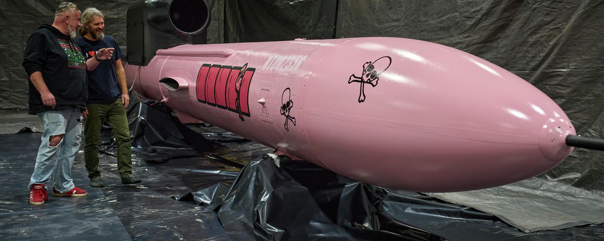 Flamingo cruise missile, paid for by a Czech crowdfunding campaign, at the Fire Point factory at an undisclosed location in Ukraine.  - Sputnik International, 1920, 08.07.2026