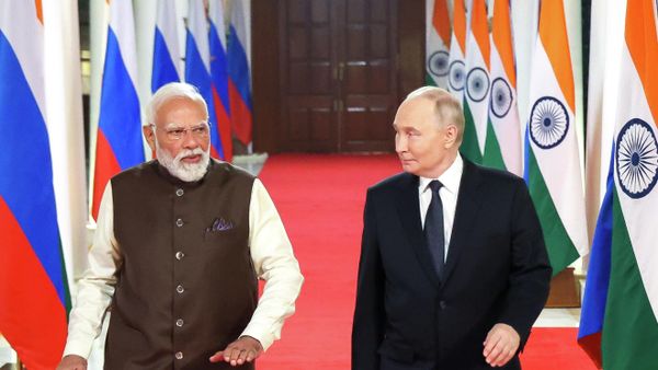 Indian Prime Minister Narendra Modi and Russian President Vladimir Putin - Sputnik International