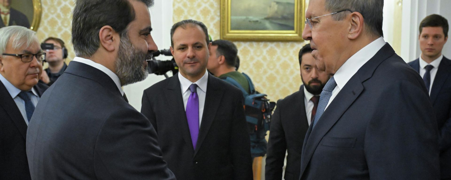 Russian Foreign Minister Sergey Lavrov meets with Syrian Foreign Minister Asaad al-Shaibani Russian Foreign Minister Sergey Lavrov meets with Syrian Foreign Minister Asaad al-Shaibani - Sputnik International, 1920, 24.12.2025
